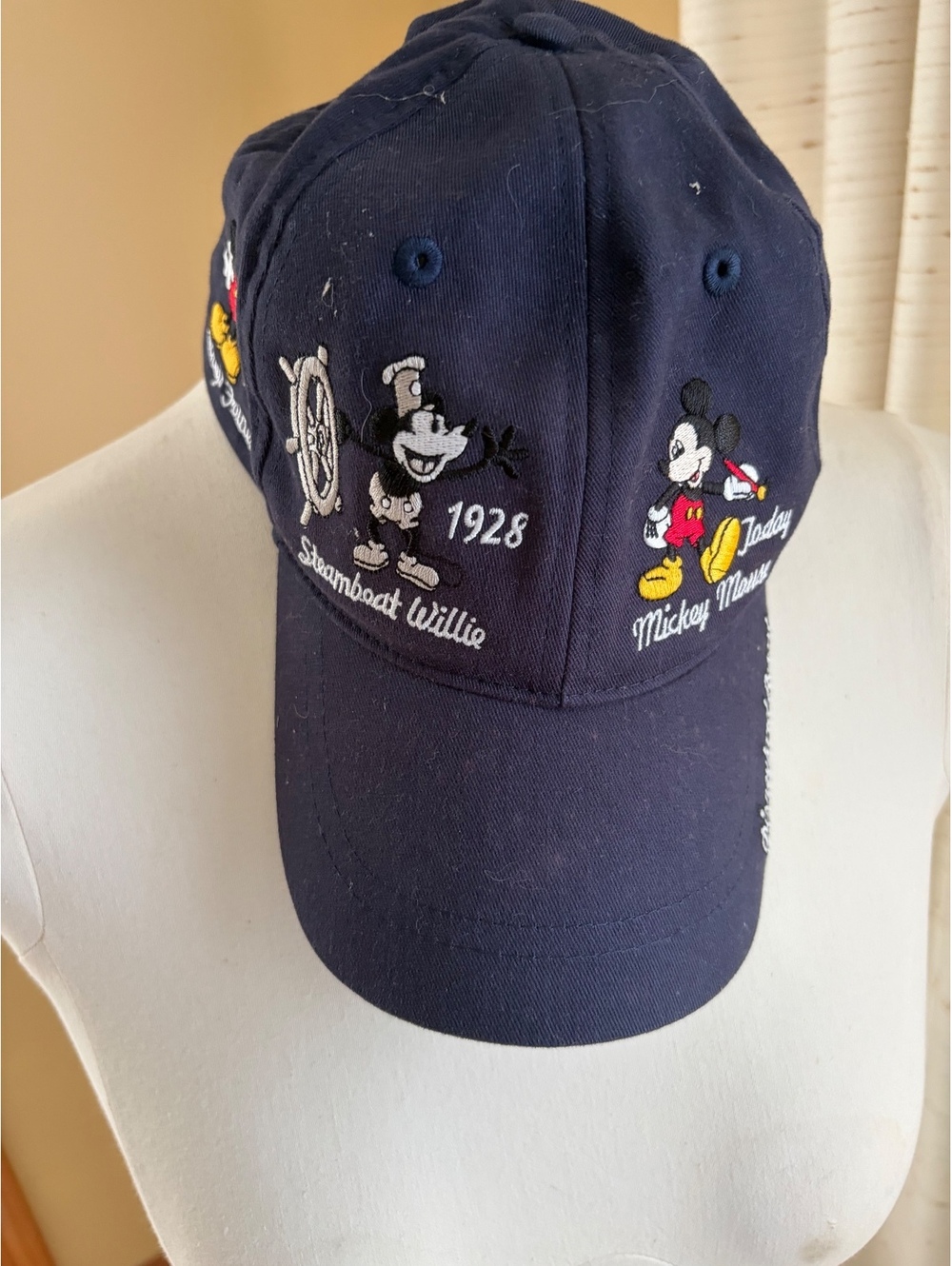 Walt Disney World Mickey Through The years Hat Cap navy blue one size